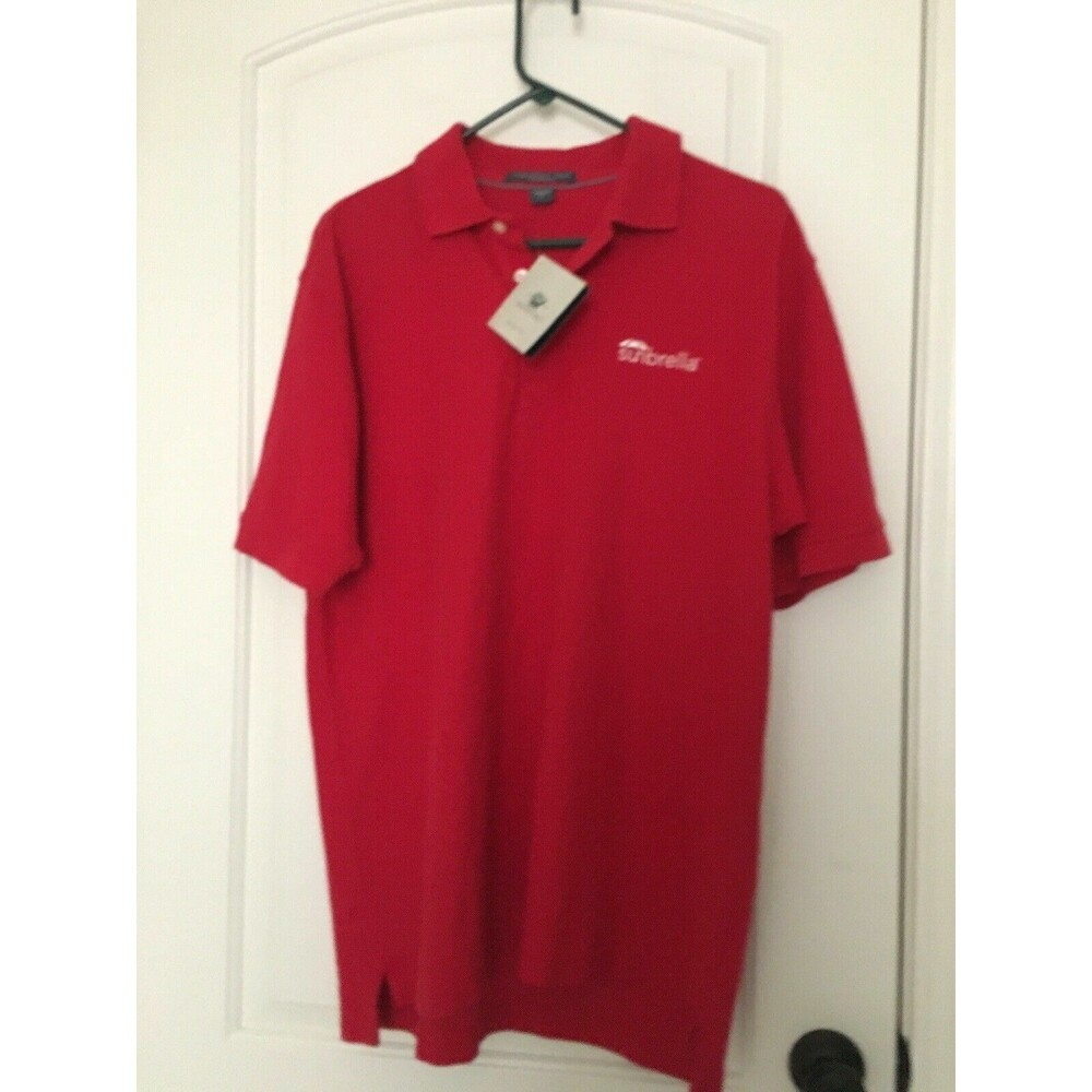 Chestnut Hill Men's Performance Polo Shirt "Sunbrella" Size Medium Red